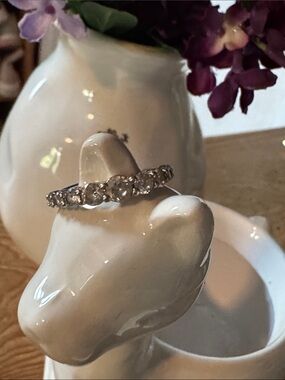 ModGents 8 stone anniversary Band - Silver